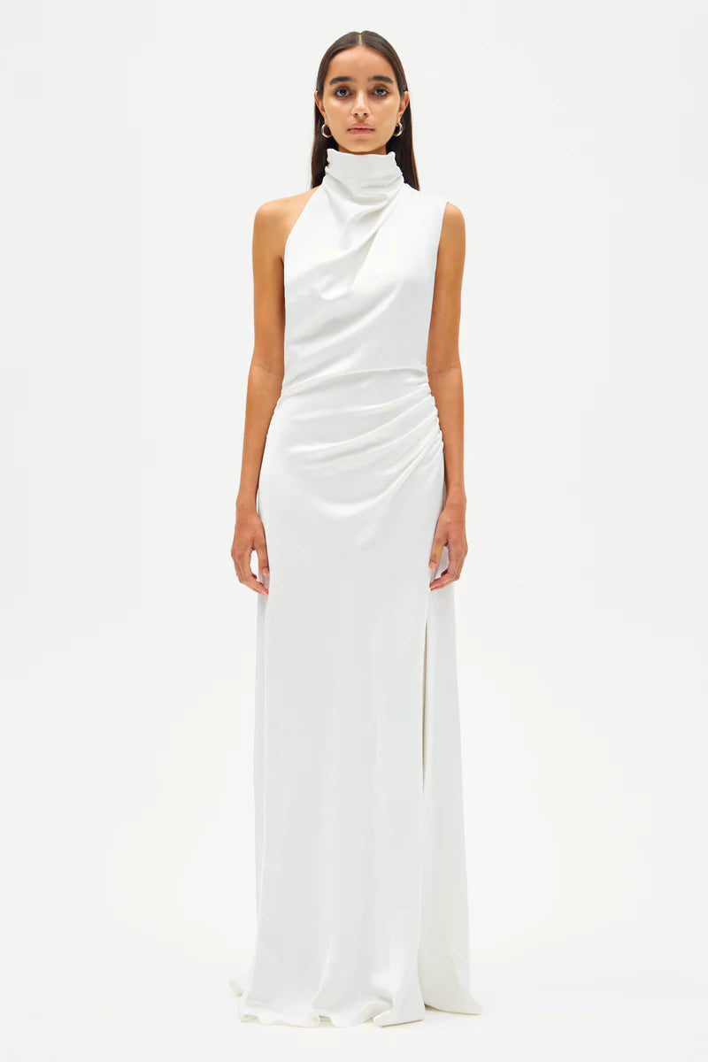 MISHA - Constantina Satin Gown - IVORY size 12