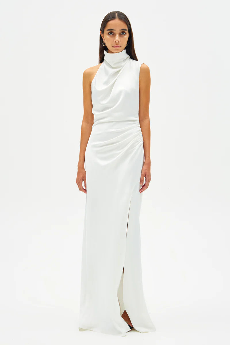 MISHA - Constantina Satin Gown - IVORY size 12