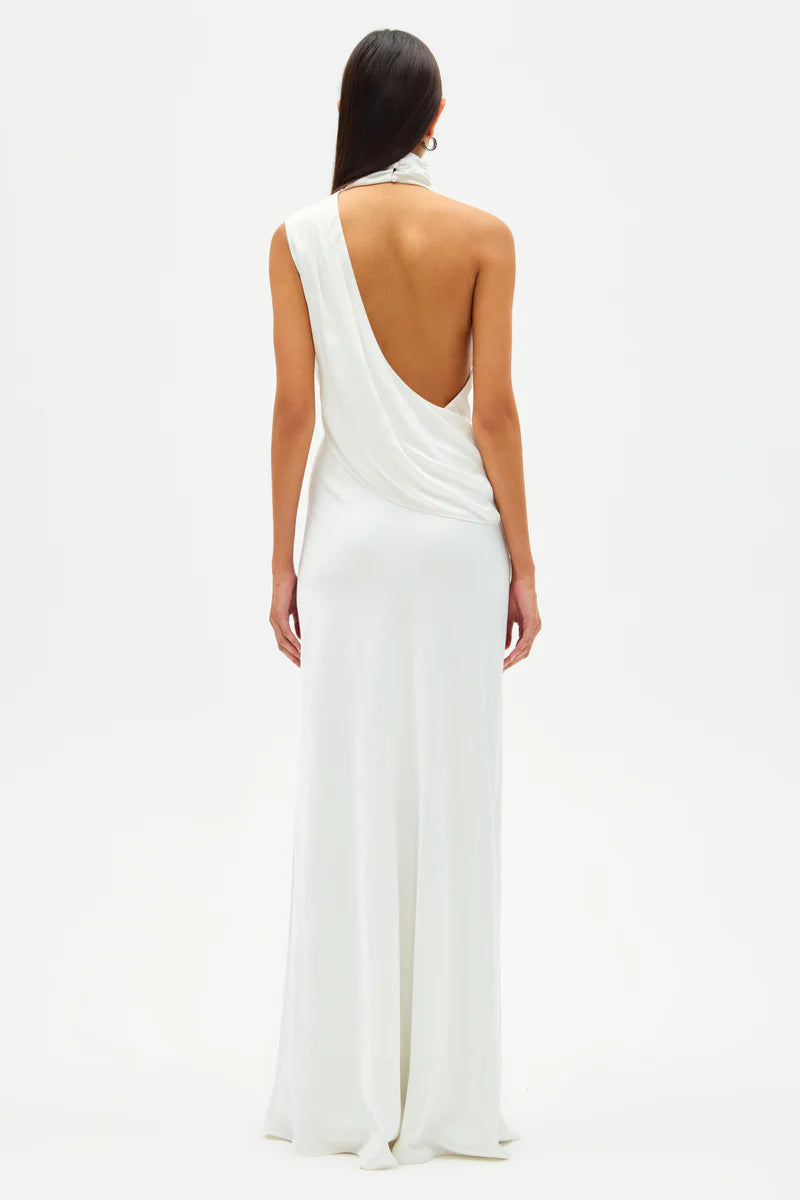 MISHA - Constantina Satin Gown - IVORY size 12